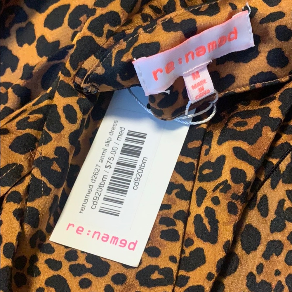 NWT! Re:named Leopard Slip Dress - Picture 4 of 4